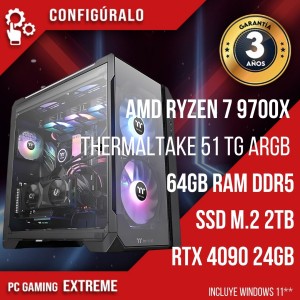 PC Gaming AMD Ryzen 7 9700X - NVIDIA RTX 4090 24gb Crait