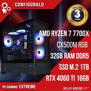 PC Gaming AMD Ryzen 7 7700X - RTX 4060Ti 16gb Lego