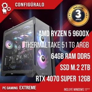 PC Gaming AMD Ryzen 5 9600X - NVIDIA RTX 4070 SUPER 12gb Saleucami