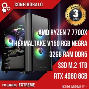 PC Gaming AMD Ryzen 7 7700X - 32GB - 1TB SSD - RTX 4060 Umbara