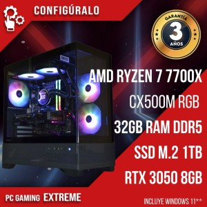 PC Gaming AMD Ryzen 7 7700X - 32GB - 1TB SSD - RTX 3050 Lothal