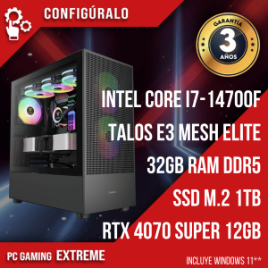 PC Gaming Intel Core i7-14700F - RTX 4070 SUPER 12gb Rishi