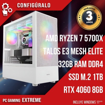 PC Gaming AMD Ryzen 7 5700X/32GB/1TB SSD/RTX 4060 8gb Abafar