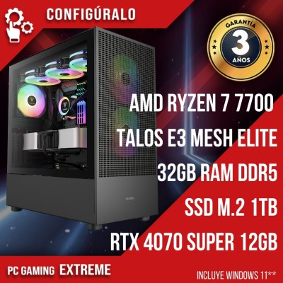 PC Gaming AMD Ryzen 7 7700 - RTX 4070 SUPER 12gb Ralltiir