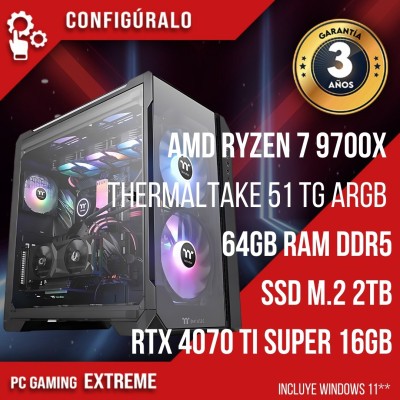 PC Gaming AMD Ryzen 7 9700X - NVIDIA RTX 4070 TI SUPER 16gb Sorgan