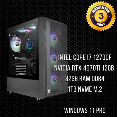 PC Gaming Intel Core I7 12700f - NVIDIA RTX 4070ti 12GB Ryloth