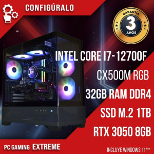 PC GamingIntel Core i7-12700F - RTX 3050 8gb Rishi