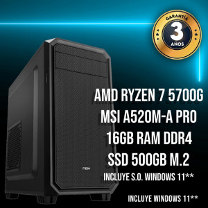 PC Sobremesa Amd Ryzen 7 5700G Amethia Prime