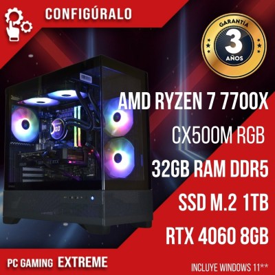 PC Gaming AMD Ryzen 7 7700X - 32GB - 1TB SSD - RTX 4060 Umbara