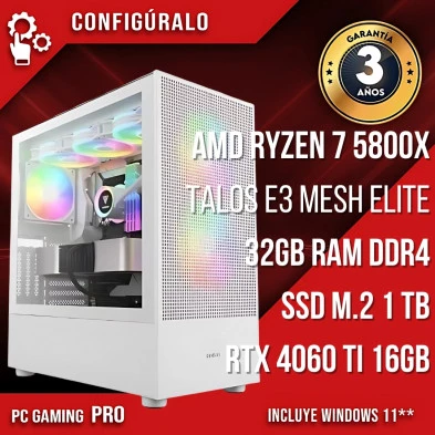 PC Gaming AMD Ryzen 7 5800X - RTX 4060 Ti 16GB Arieli