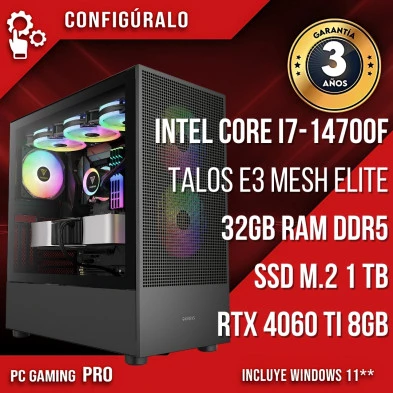 PC Gaming Intel Core i7-14700F - RTX 4060 Ti 8gb Ison