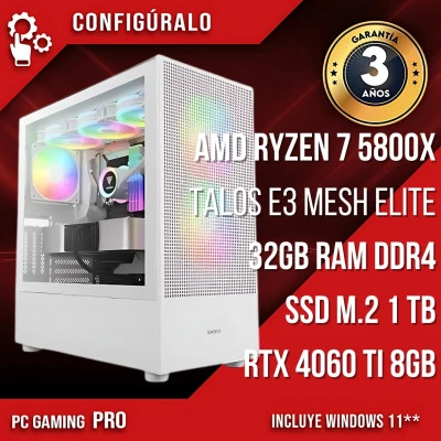 PC Gaming AMD Ryzen 7 5800X - RTX 4060 Ti 8gb Panna